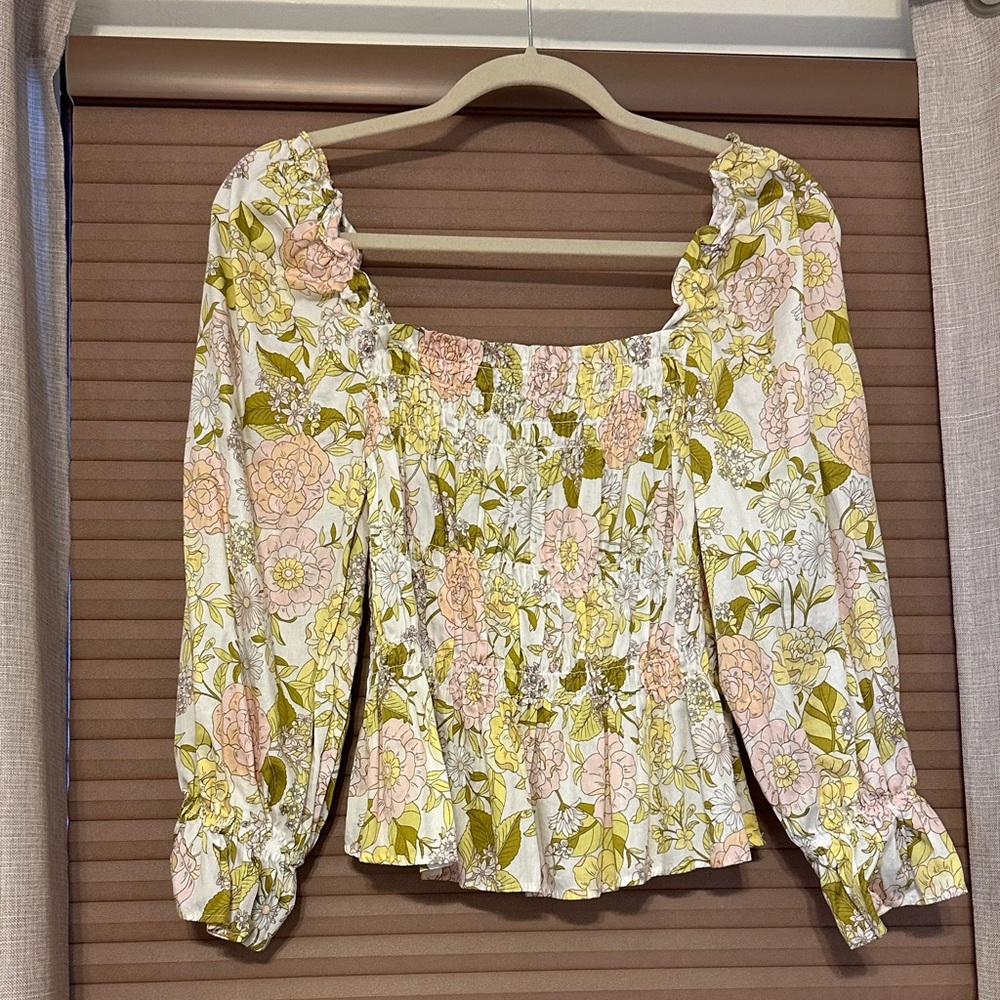 Floral Smocked Women's Top